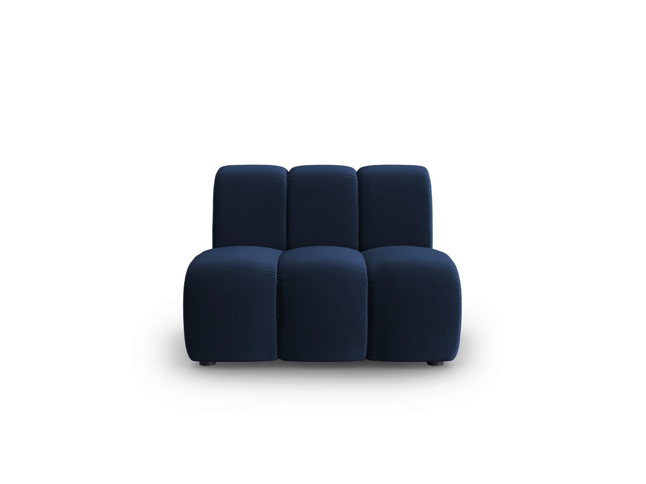 Modul canapea 1 loc fara cotiere, Lupine, Micadoni Home, BL, 90x87x70 cm, catifea, albastru regal - imagine 6